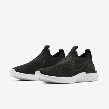 Nike Epic Phantom React Flyknit - Női Futócipő - Fekete/Fehér/Fekete